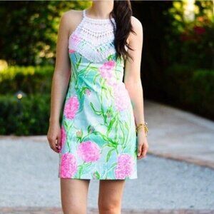 Lilly Pulitzer Pearl Shift Dress Size 8 Poolside Blue NWT